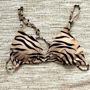 zebra print triangle top